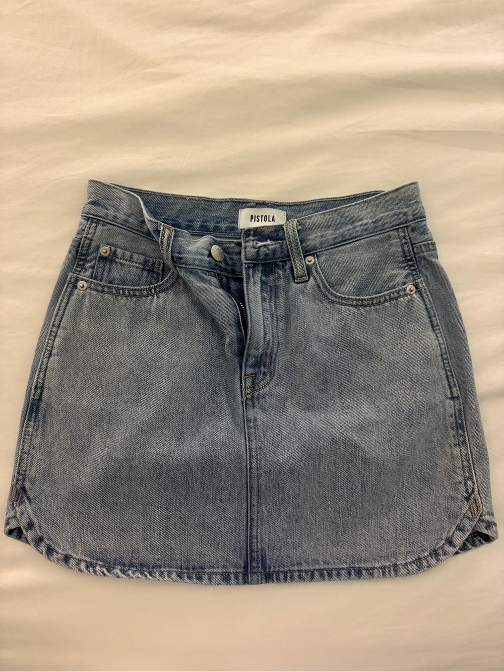 pistola blue denim mini skirt
